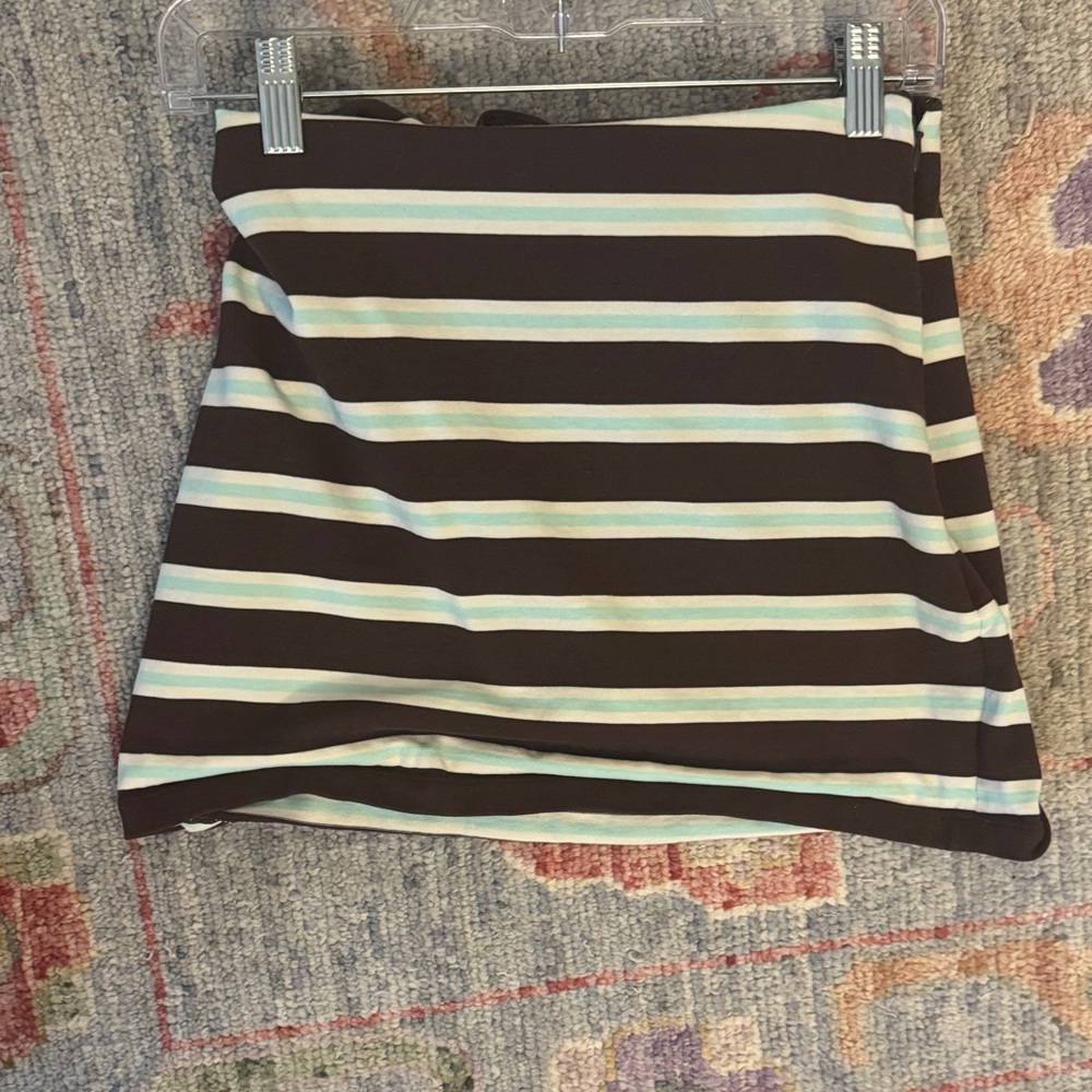 LEBOP Striped Brown and Cream Women's Skirt